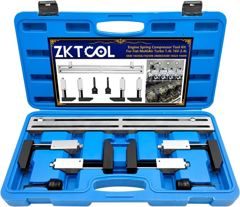ZKTOOL 10259A 10259B Engine Actuator Spring Compressor Assembly Tool Fit for Fiat MultiAir Engine & Turbo Engine 2012-2019 1.4L 16V / Turbo / 2.4L / BF/FB/FF/PF/UF/VM. - Image 1